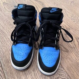 Nike Black and Blue High-Top Sneakers